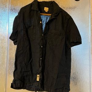 J. Crew Navy Linen Button Down